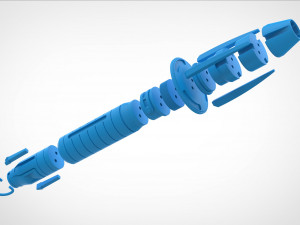 Shin Hatis Lightsaber from the series Ahsoka 2023 3d print model Modello di stampa 3D