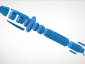 Shin Hatis Lightsaber from the series Ahsoka 2023 3d print model Modello di stampa 3D
