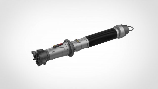 Baylan Skolls Lightsaber from the series Ahsoka 2023 3D 프린트 모델 .c4d .max .obj .3ds .fbx .stl .blend 