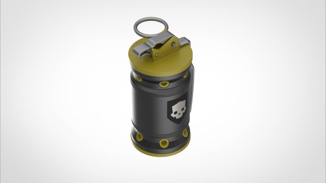 Grenade G-3 Smoke from the Helldivers 2 3D Baskı Modeli .c4d .max .obj .3ds .fbx .stl .blend