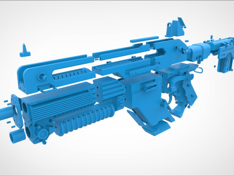 Pulse Rifle F44 from the Alien Romulus 2024 3D Print Model