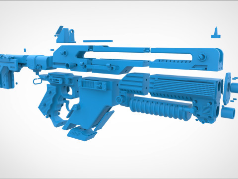 Pulse Rifle F44 from the Alien Romulus 2024 3D Print Model