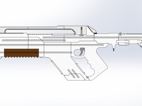 Pulse Rifle F44 from the Alien Romulus 2024 3D Print Model