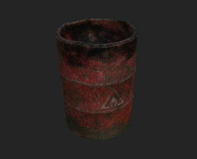 dirt barrel 3D Model .c4d .max .obj .3ds .fbx .stl .blend 