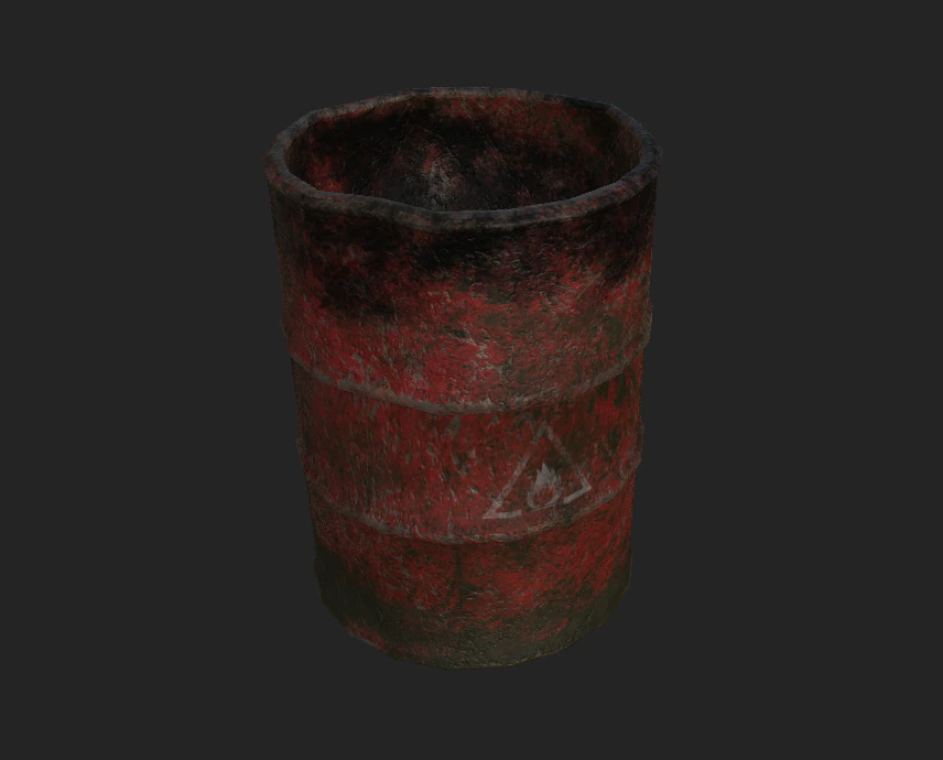 dirt barrel 3D Model .c4d .max .obj .3ds .fbx .stl .blend 
