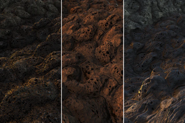 ज्वालामुखीय चट्टान की सतह - खेल बनावट CG टेक्स्चर्स .c4d .max .obj .3ds .fbx .stl .blend