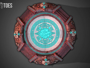 3d aztec pyramid altar - game ready 3D Model