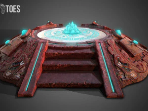 Altare piramidale azteco 3d - gioco pronto Modello 3D