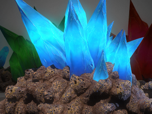 3d cave crystals - game ready 3D Model