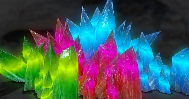 3d crystal stones - game ready Model 3D .c4d .max .obj .3ds .fbx .stl .blend 