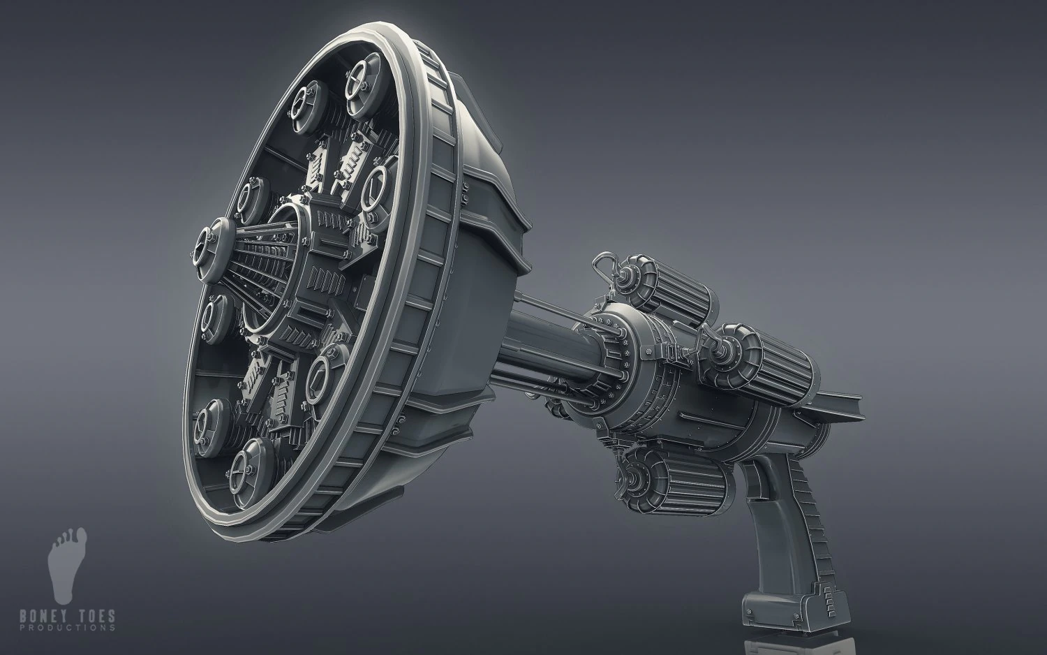 scifi ray blaster - high poly 3D Model .c4d .max .obj .3ds .fbx .stl .blend 