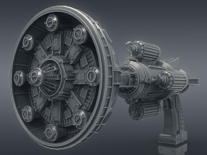 scifi ray blaster - high poly 3Dモデル