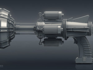 scifi ray blaster - high poly 3Dモデル
