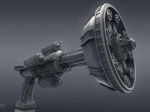 scifi ray blaster - high poly 3Dモデル