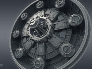 scifi ray blaster - high poly 3Dモデル
