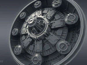 scifi ray blaster - high poly 3D Model