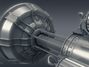 scifi ray blaster - high poly 3Dモデル