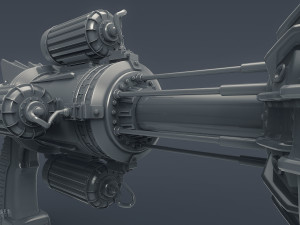 scifi ray blaster - high poly 3Dモデル
