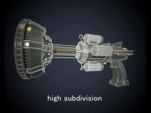 scifi ray blaster - high poly 3D Model