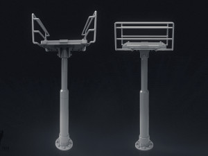 scifi elevator platform - high poly 3D Model