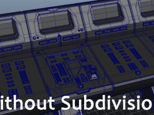 3d scifi computer control station - high poly 3D Model