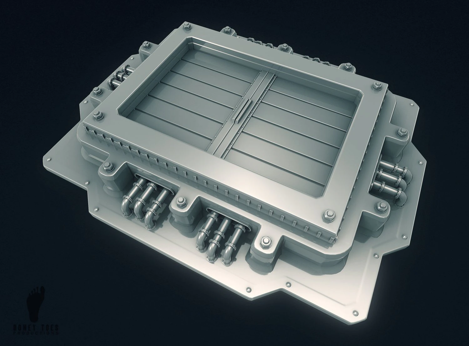 3d scifi garbage chute - high poly 3D Model .c4d .max .obj .3ds .fbx .stl .blend 