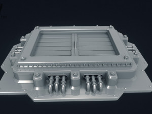3d scifi garbage chute - high poly Model 3D