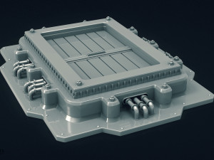 3d scifi garbage chute - high poly Model 3D