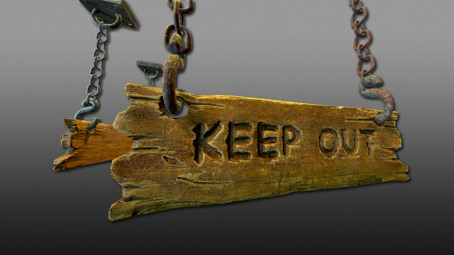 3d keep out signs - game ready 3D Model .c4d .max .obj .3ds .fbx .stl .blend 