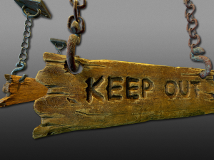 3d keep out signs - game ready 3D Model