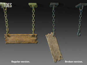 Tanda larangan masuk 3d - permainan siap Model 3D