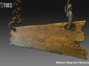 Tanda larangan masuk 3d - permainan siap Model 3D