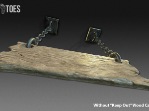3d keep out signs - game ready 3D Model