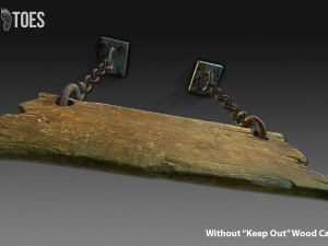 3d keep out signs - game ready 3D Model