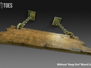 3d keep out signs - game ready 3D Model