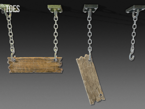 3d keep out signs - game ready 3D Model