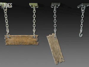 Tanda larangan masuk 3d - permainan siap Model 3D