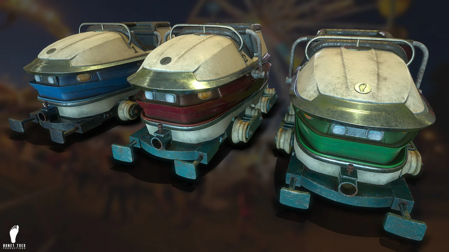 carrelli sulle montagne russe: gioco pronto Modello 3D .c4d .max .obj .3ds .fbx .stl .blend 