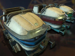 carrelli sulle montagne russe: gioco pronto Modello 3D