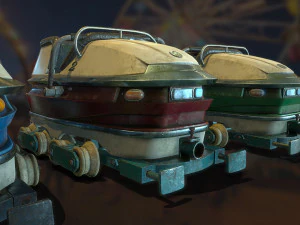 carrelli sulle montagne russe: gioco pronto Modello 3D