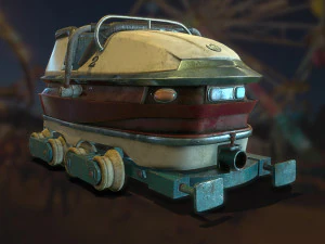 carrelli sulle montagne russe: gioco pronto Modello 3D