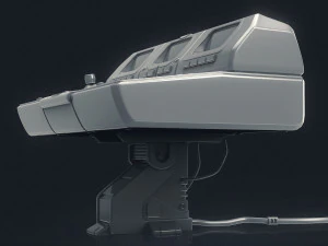 3d scifi computer workstation - high poly 3D Model