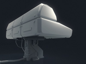 3d scifi computer workstation - high poly 3D 모델