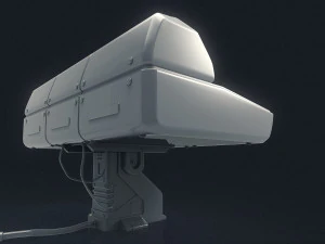 3d scifi computer workstation - high poly 3D Model