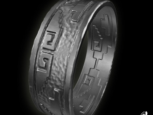 3d aztec ring 3D Model