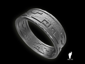 3d aztec ring Modelo 3D