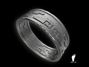 anel asteca 3d Modelo 3D