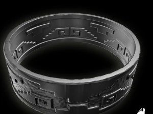 anel asteca 3d Modelo 3D