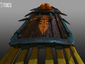 3d aztec shields - game ready 3D Model