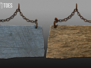 3d hanging wooden signs - game ready Model 3D